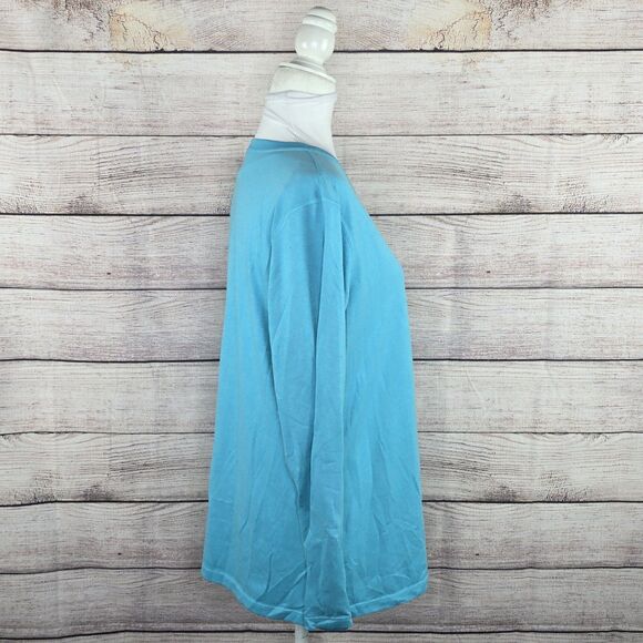 Nike Long Sleeve Legend Dri-Fit Athletic Moisture Wicking Blue V-Neck Top XL - Picture 5 of 8